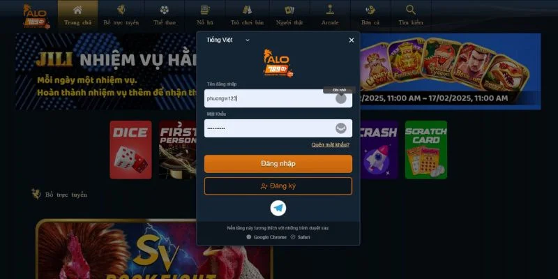 ALO789 - Nhà Cái ALO789.COM Đá Gà Thomo Uy Tín Châu Á 6 Hướng dẫn cách đăng nhập tài khoản Alo789